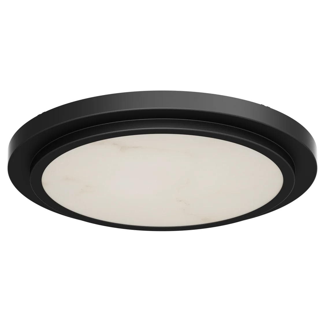 Flush Mount Alabaster 12" LED Ceiling Light, Black Finish 24W 2040Lm 5CCT thumbnail 4