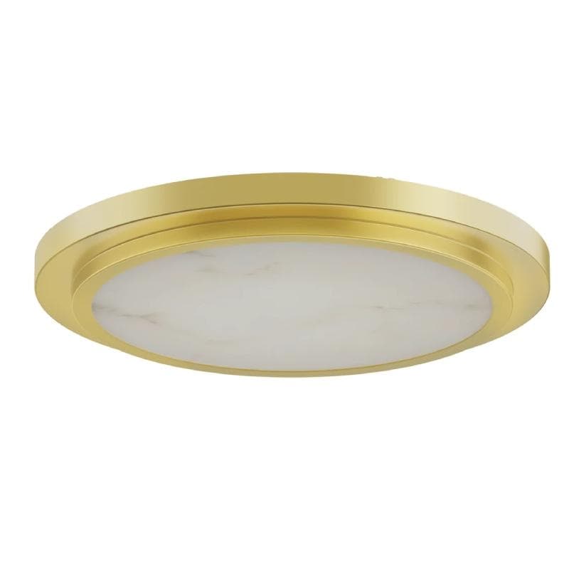 Flush Mount Alabaster 9" LED Ceiling Light, Gold Finish 18W 1530Lm 5CCT thumbnail 2