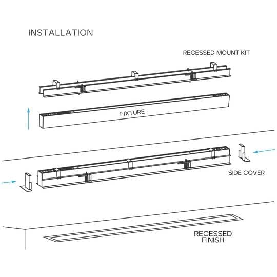 Kit to Mount 4Ft Architectural Linear Light Recessed thumbnail 2