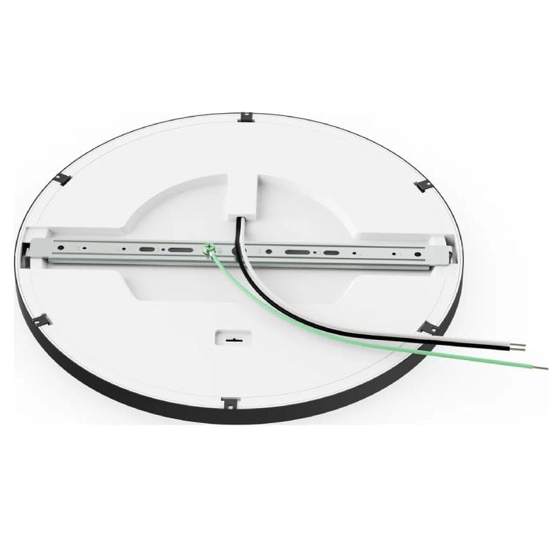 Flush Mount Alabaster 12" LED Ceiling Light, Black Finish 24W 2040Lm 5CCT thumbnail 3