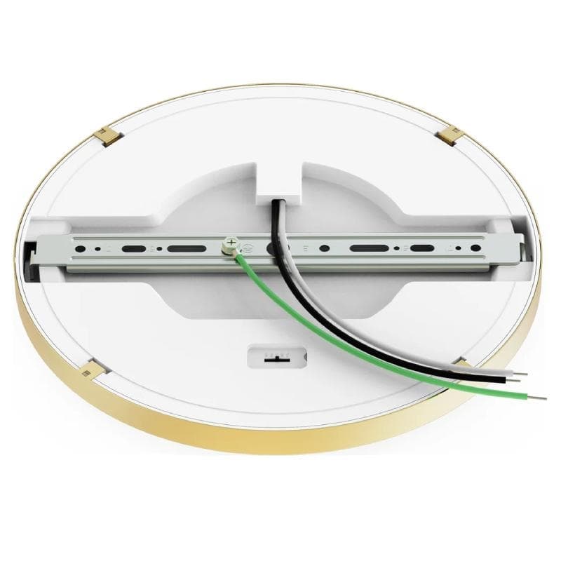 Flush Mount Alabaster 9" LED Ceiling Light, Gold Finish 18W 1530Lm 5CCT thumbnail 3