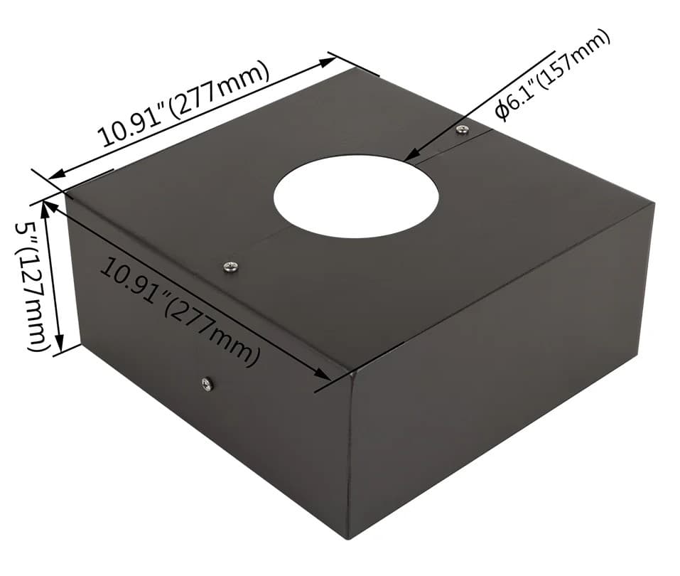 Base Cover Square For Tapered Round Light  Pole 6 Inch (Sold ONLY With Pole) thumbnail 2