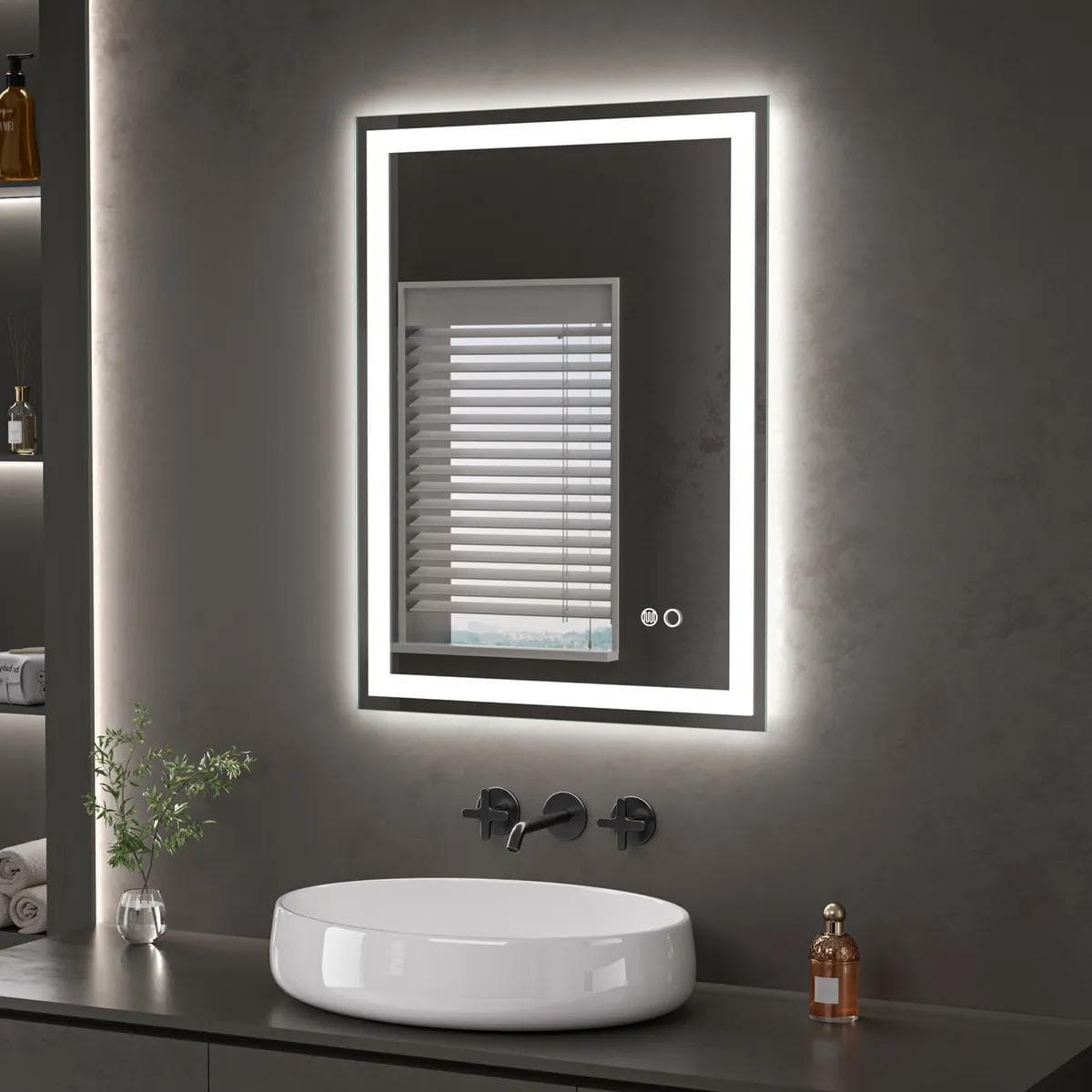 LED Smart Digital Touch Wall Mirror 25W 875Lm thumbnail 3