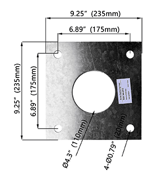 Light Pole Round Tapered Steel Dark Bronze Anchor Base 25Ft x 6.60-3.10Inch 7G 180MPH  thumbnail 6