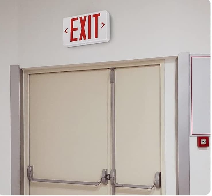 Wet Locations Exit Sign 90Min Battery Included IP65 Single/Double Face thumbnail 3