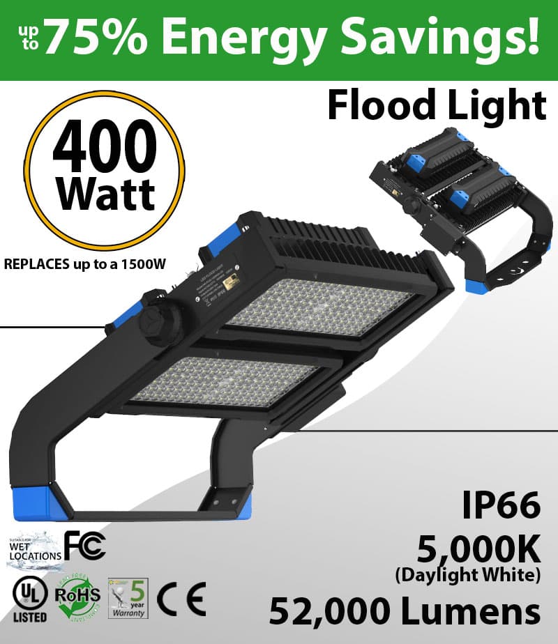 400W LED Floodlight 52000 Lm 5000K IP66 CE UL thumbnail 2