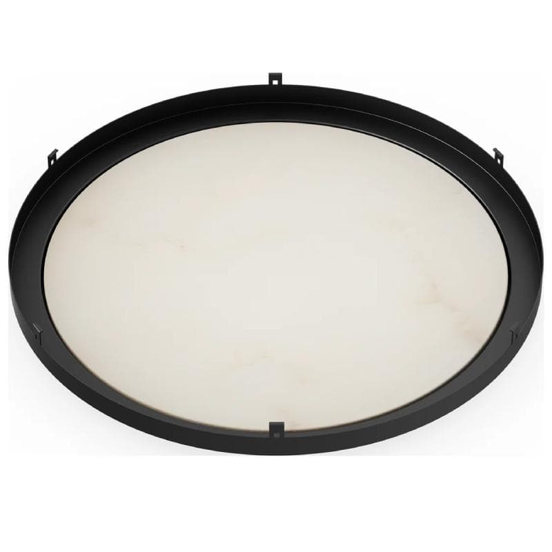 Flush Mount Alabaster 9" LED Ceiling Light, Black Finish 18W 1530Lm 5CCT thumbnail 2