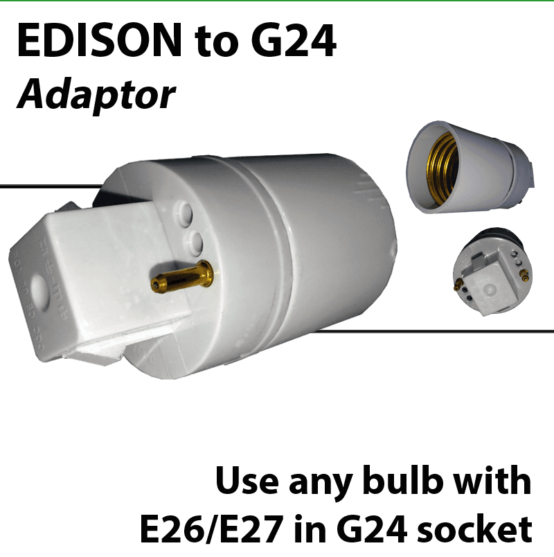 E26 to G24 Bulb Base Adapter