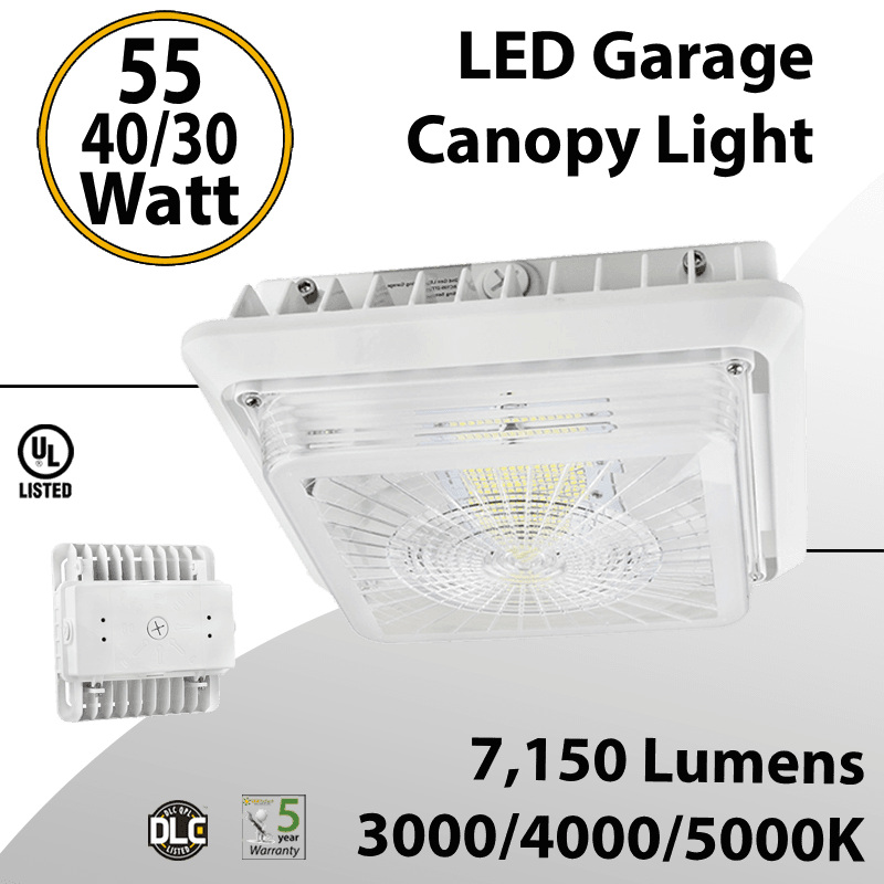 LED Garage Light  55/40/30W Tunable 30/40/50K 7150 Lumens