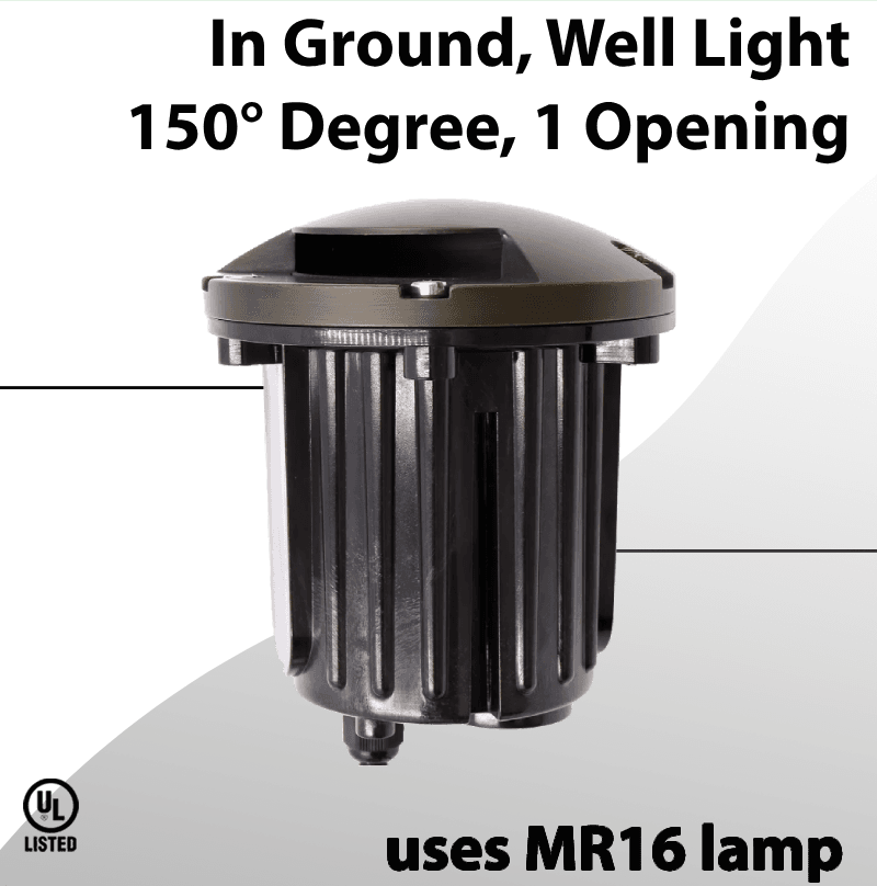 In Ground o Well Lights 1 Light Opening 150 Degree