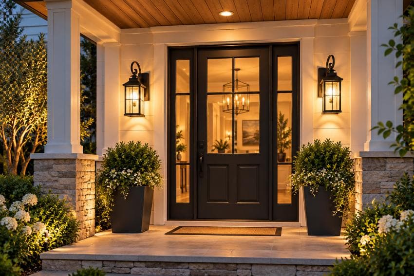 LED Outdoor Wall Sconce Lantern 12W 1200Lm 27/30/35/40/50K Wet Location thumbnail 6