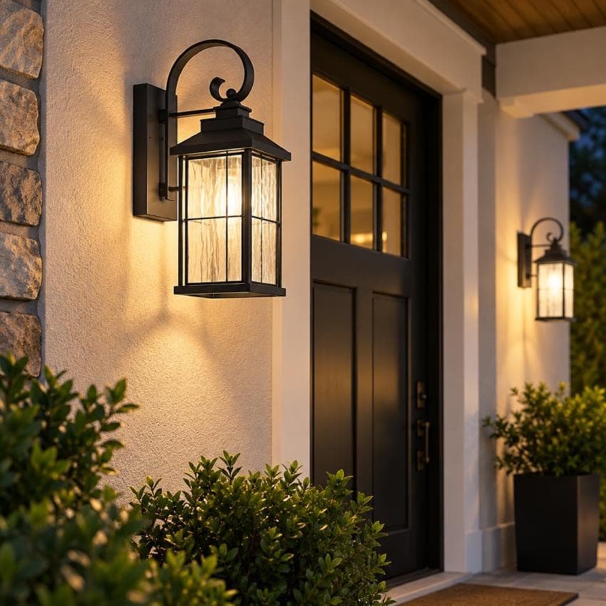 LED Outdoor Wall Sconce Lantern 12W 1200Lm 27/30/35/40/50K Wet Location thumbnail 5