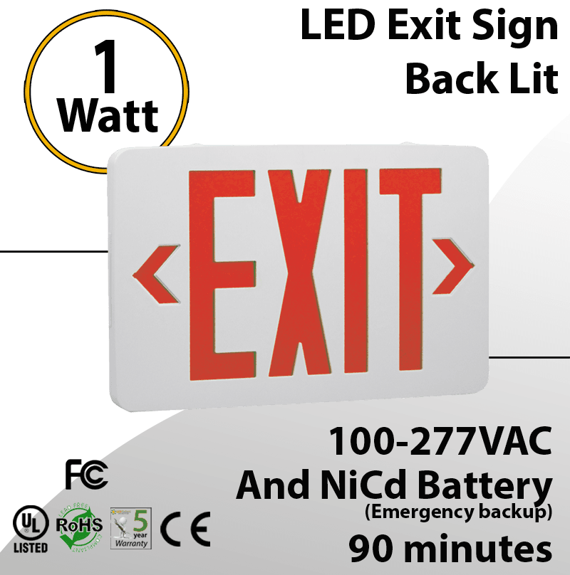 EXIT Light Lighted LED EXIT Sign Back Lit