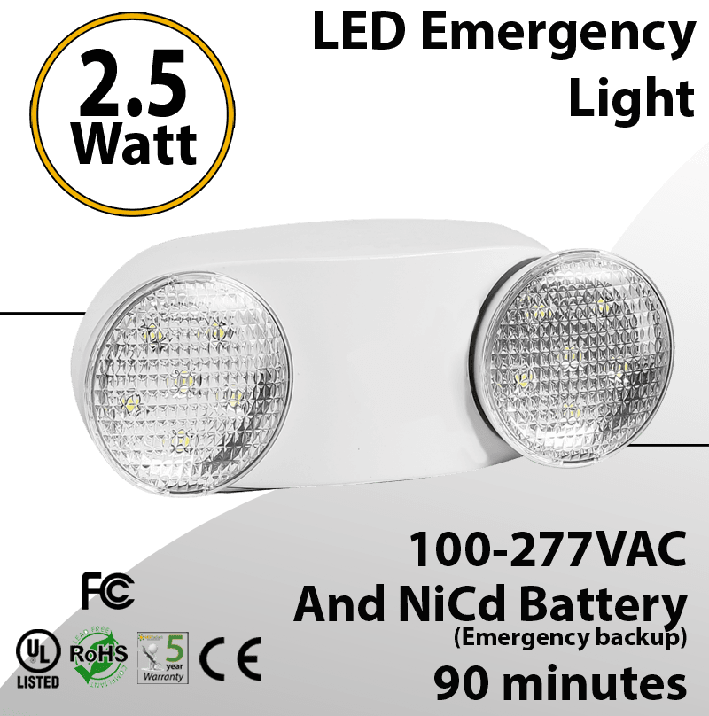   Emergency Light with battery backup LED 2.5 Watt 90 Minutes