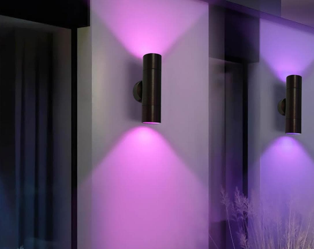 LED Outdoor Up and Down Wall Sconce RGBW 12W Remote Control 1200Lm thumbnail 3