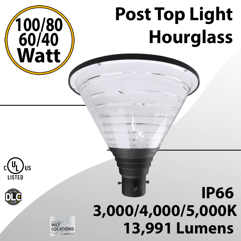 Top Post Light Hourglass 100/80/60/40W 13991Lm 3000K 4000K 5000K — image 1