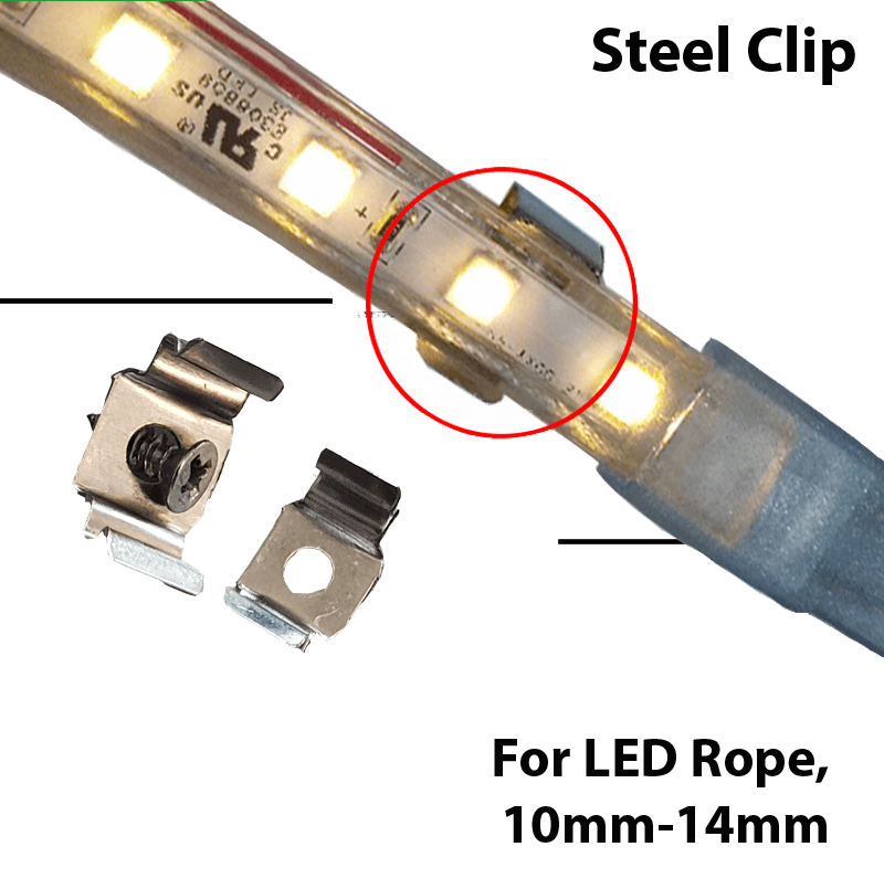 Rope Light Plastic Clip 10mm to 12.5mm 