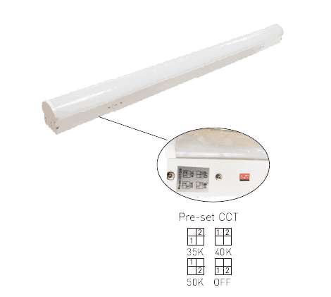 LED Strip Light 4Ft 24W 32W 40W 3500K 4000K 5000K up to 5360 Lumen thumbnail 2
