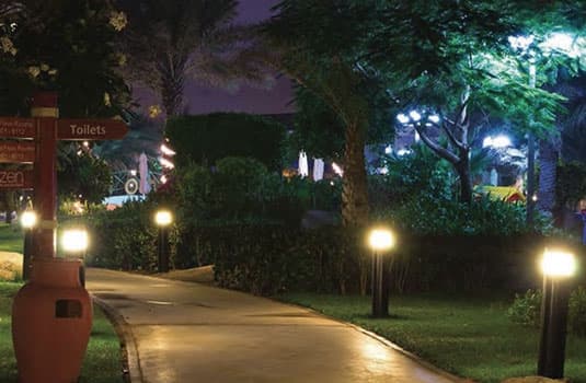 Commercial LED Bollard Lights 26W Tunable CCT & Lumens | 3.5Ft. x 9.5" | Dark Bronze Round thumbnail 3