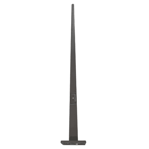 Light Post Straight Round Steel Dark Bronze Anchor Base 15Ft x 3.0" 11G Thick  thumbnail 2