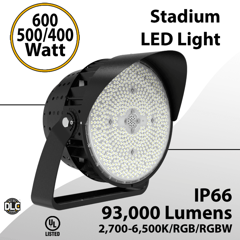Stadium Lighting Tunable 600W 500W 400W 93000Lm IP66