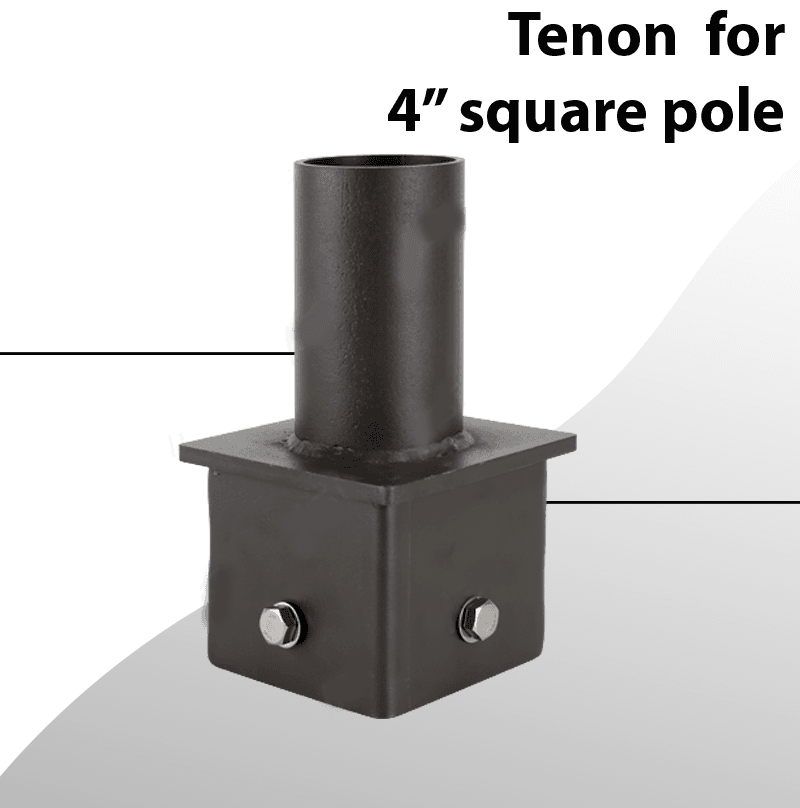 Tenon for 4" square pole — image 1