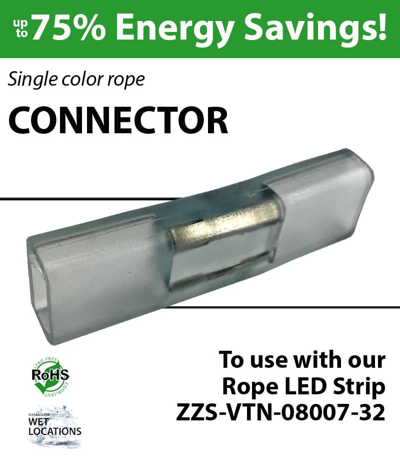 Connector for Single Color Rope Light (ZZS-VTN-08007-32) — image 1