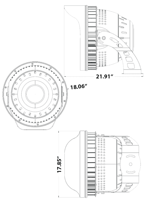 LED Stadium lights and arena light 600W 83900 Lm equal up to 2000W Metal Halide 5700K drawing