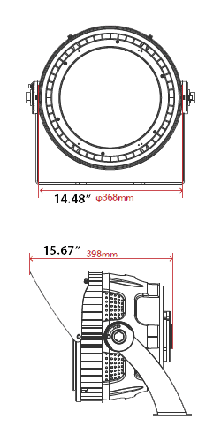 Stadium Lights Sports Lamp 500W 66207 lumens IP66 UL DLC drawing