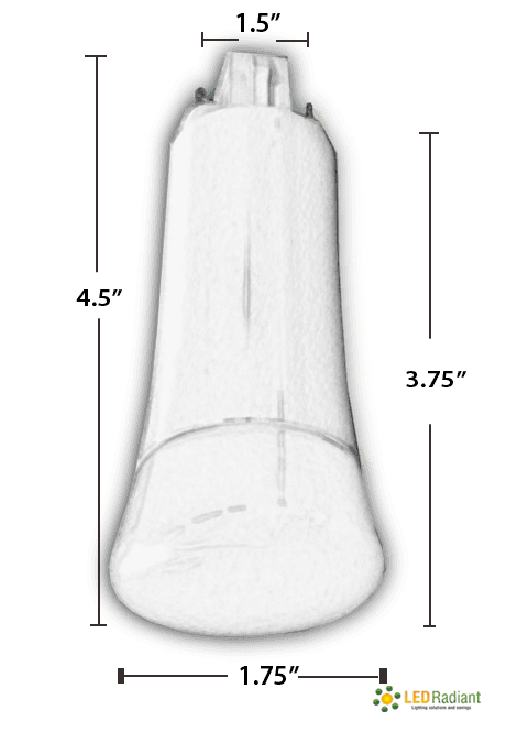 9W PL LED Lamp 900Lm 3000K Frosted Lens G24-d IP40 UL.  Ballast compatible drawing