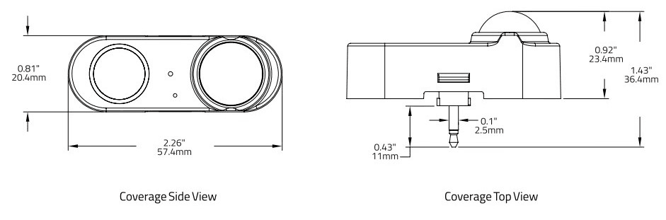 PIR Motion Sensor with Daylight Harvesting and Bluetooth drawing