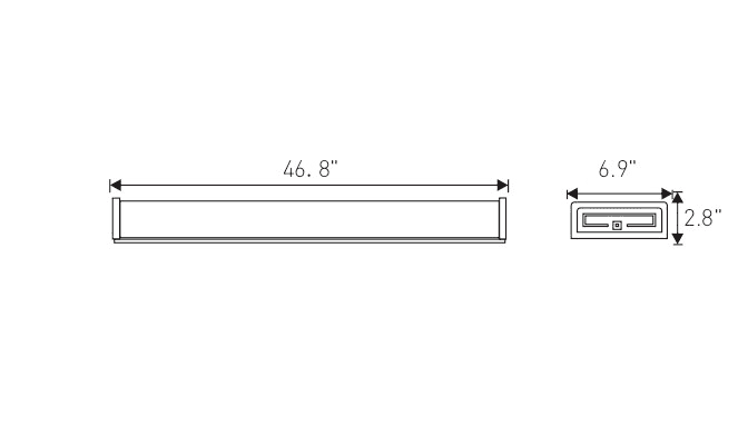 LED Linear Wraparound 4Ft 30/40/50W 3CCT adjustable, 5750lm drawing