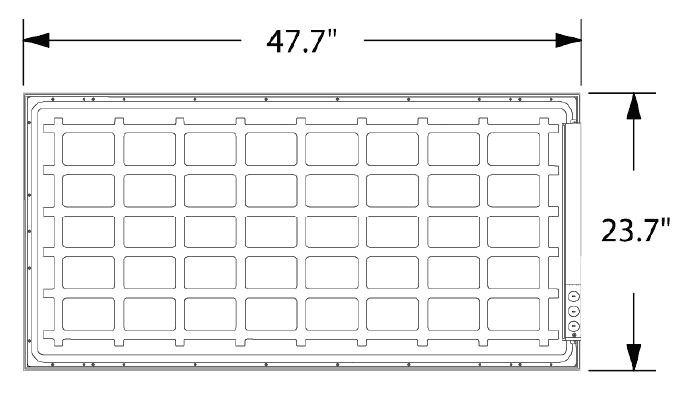 LED Panel Light 2x4 30-72W 10178Lm Back Lit 5CCT 30K-65K Motion Sensor  drawing