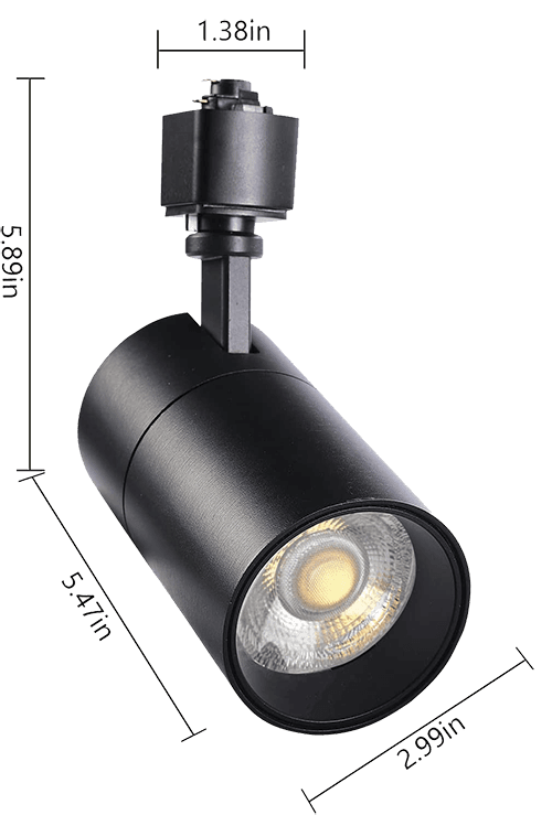 20W LED Track Lights: Tri-Temperature Selection, 2000lm drawing