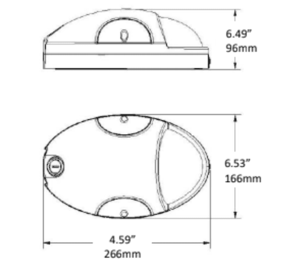  LED Emergency Wall Pack with Photocell & 90-Min Backup - 15W  drawing