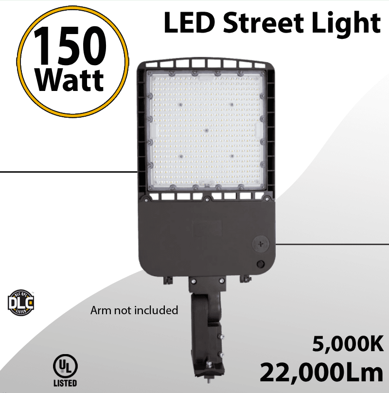 LED Street Light Fixture 150W 5000K 22000Lm