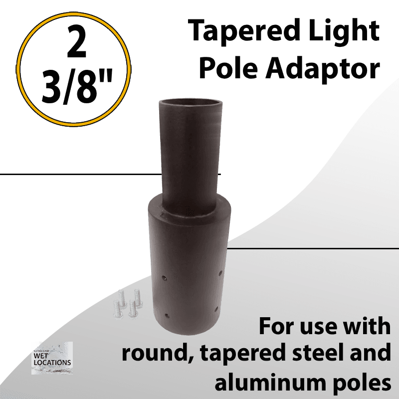 Tapered Light Pole Tenon Adapter to 2-3/8"