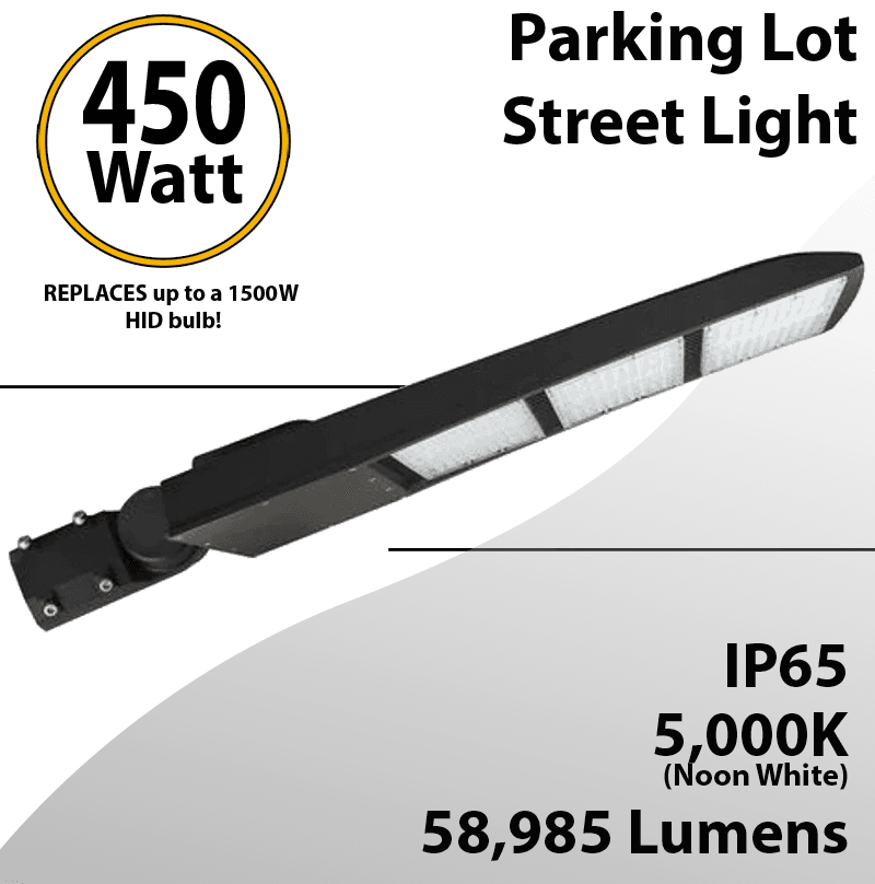 Street Light Parking Lot Light 450W 58985Lm 5000K UL IP65 DLC