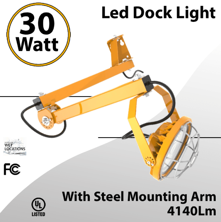 Led Dock Light With Steel Mounting Arm 30W 4140Lm 5000K