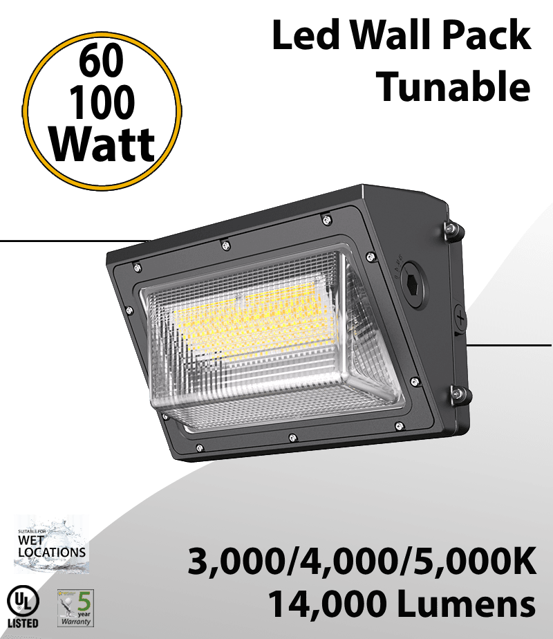 Led Wall Pack Tunable 60/100W CCT 3000/4000/5000K