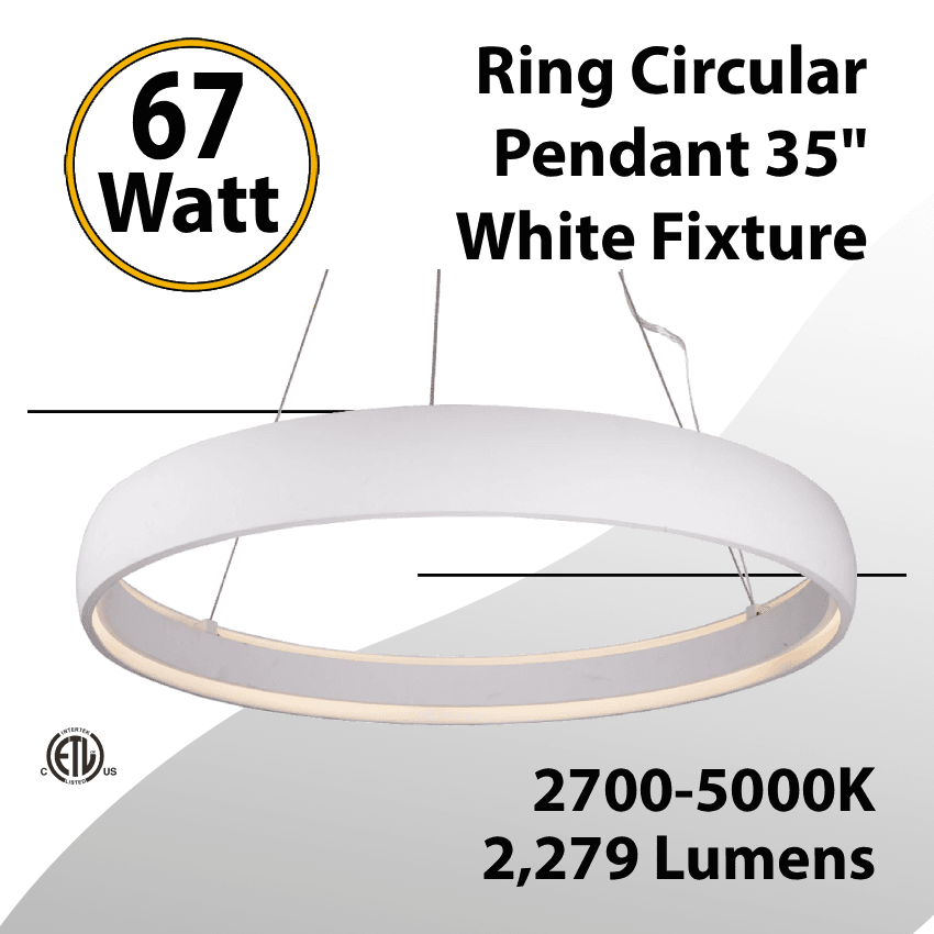 Ring Circular Pendant White 35" 67W 2279Lm 2700-5000 Tunable