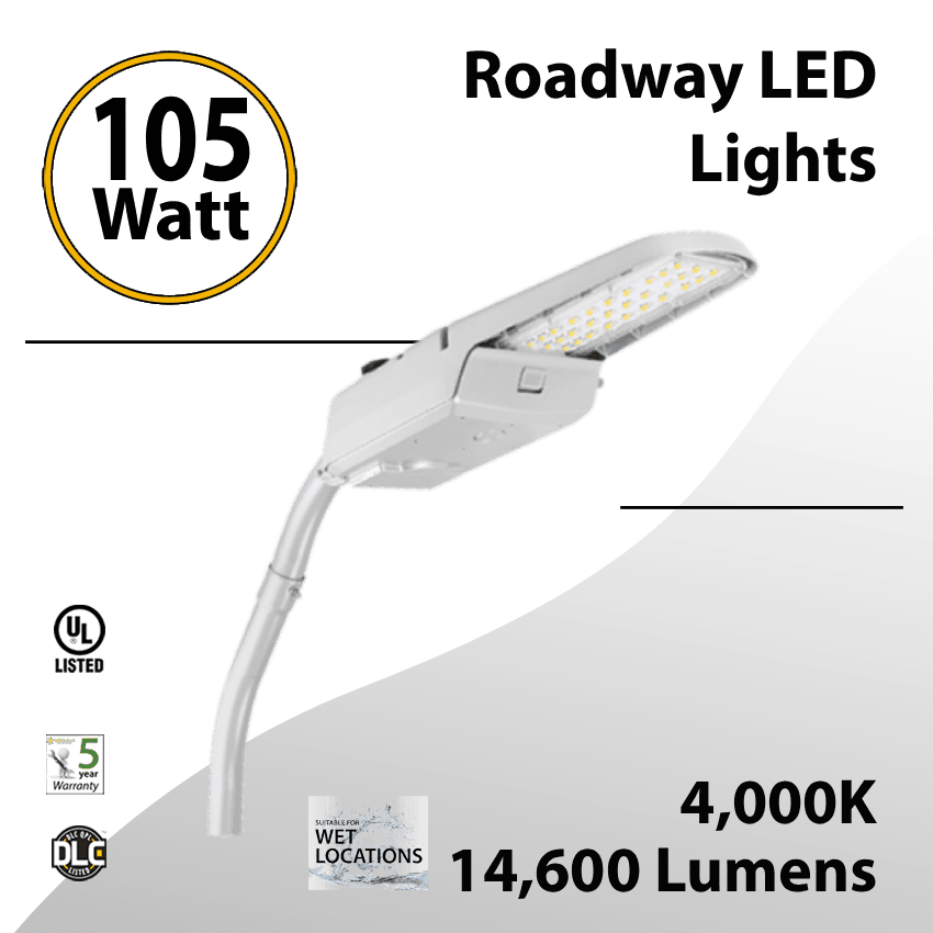 Roadway Light 105W Light Fixture 4000K 14600 Lm