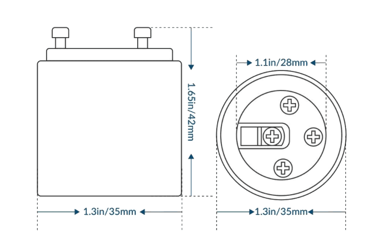 GU24 to Edison adapter drawing