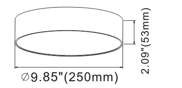 10" Round 18-24-30W Selectable LED Down Light 3CCT 3000/4000/5000K drawing