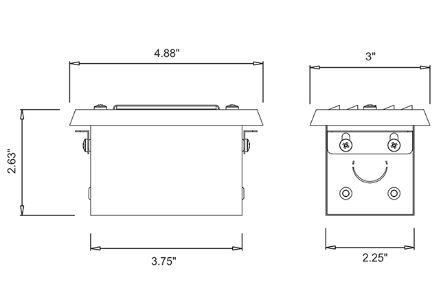 Stair Light, Step Light Square drawing