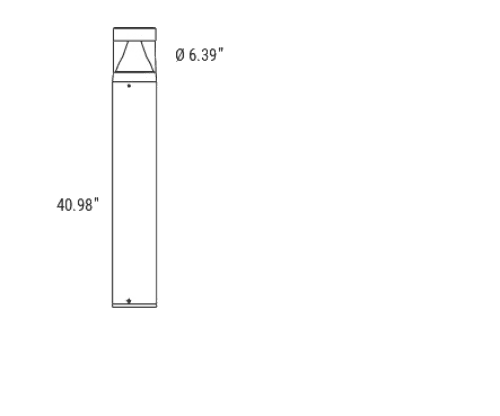 Bollard Led Light Outdoors Pyramid 14/19/24W Selectable 4200Lm 3CCT drawing