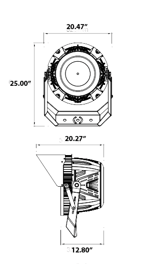 Sports Lights 1250W 162500 lumens IP66 UL drawing
