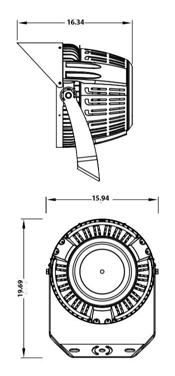 Stadium Lights 600W 90200Lm IP66 UL drawing