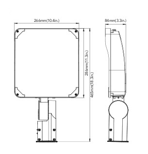 LED Flood Light Slipfitter 120W-48W 21000Lm 3000K 4000K 5000K drawing