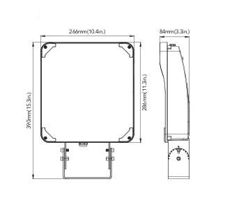 LED Flood Light Trunion 120W-48W 21000Lm 3000K 4000K 5000K drawing